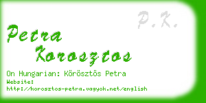 petra korosztos business card